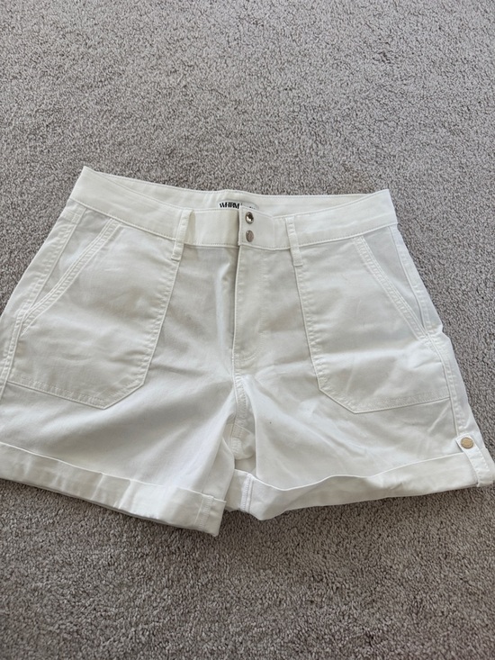 White House Black Market Pants - White House Black Market White Utility Pocket Cuffed Shorts